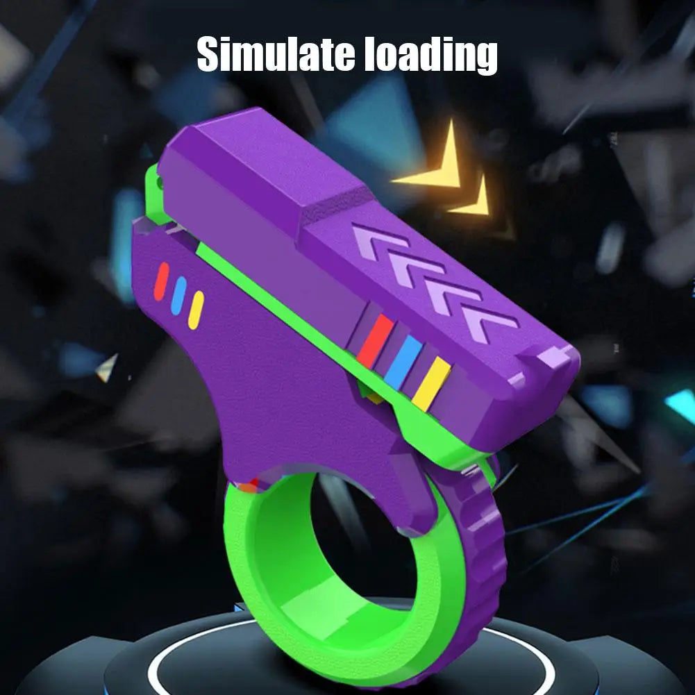 3D Printed Rotary Finger Slider Fidget Toy – Textured Ratchet Spinner