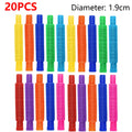Rainbow Pop Tubes Fidget Toy Set | Stretch & Connect Sensory Tubes for Kids