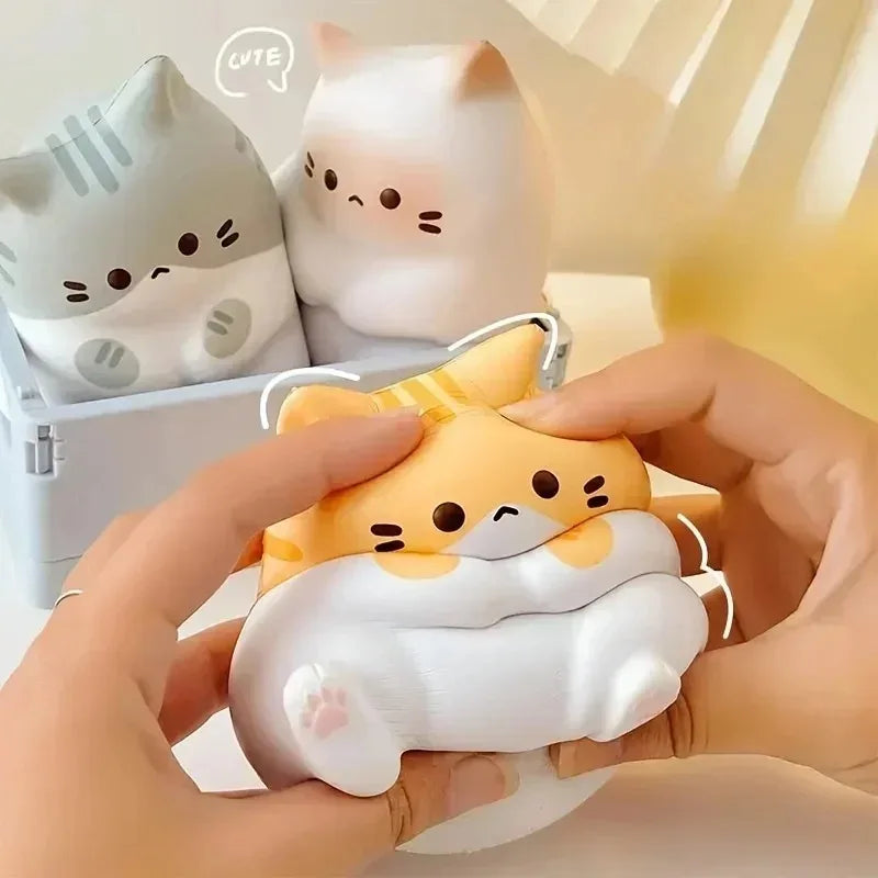 Cat Squishy Stress Relief Toy | Slow Rising PU Squeeze Antistress Ball for Kids & Adults
