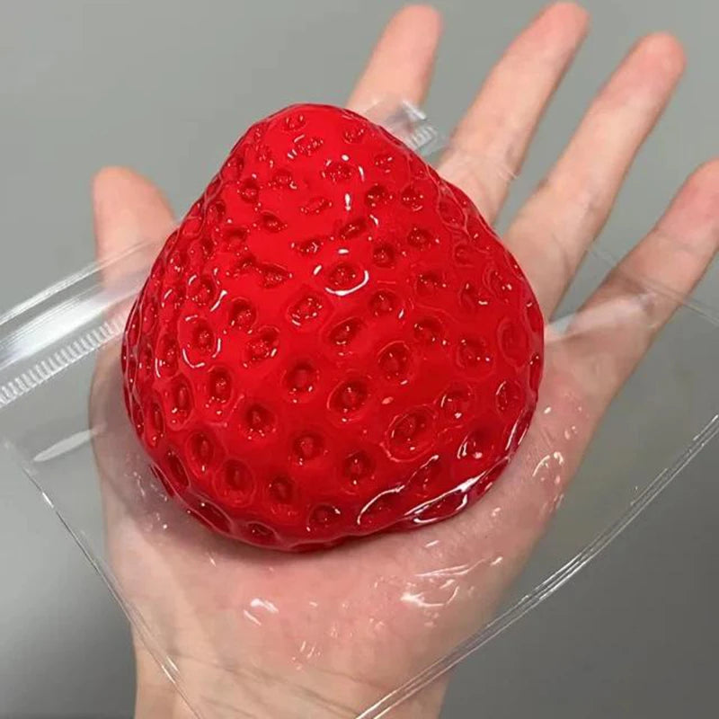 Strawberry Taba Squishy Fidget Toy | Slow Rebound Squeeze Stress Relief Toy for Kids & Adults