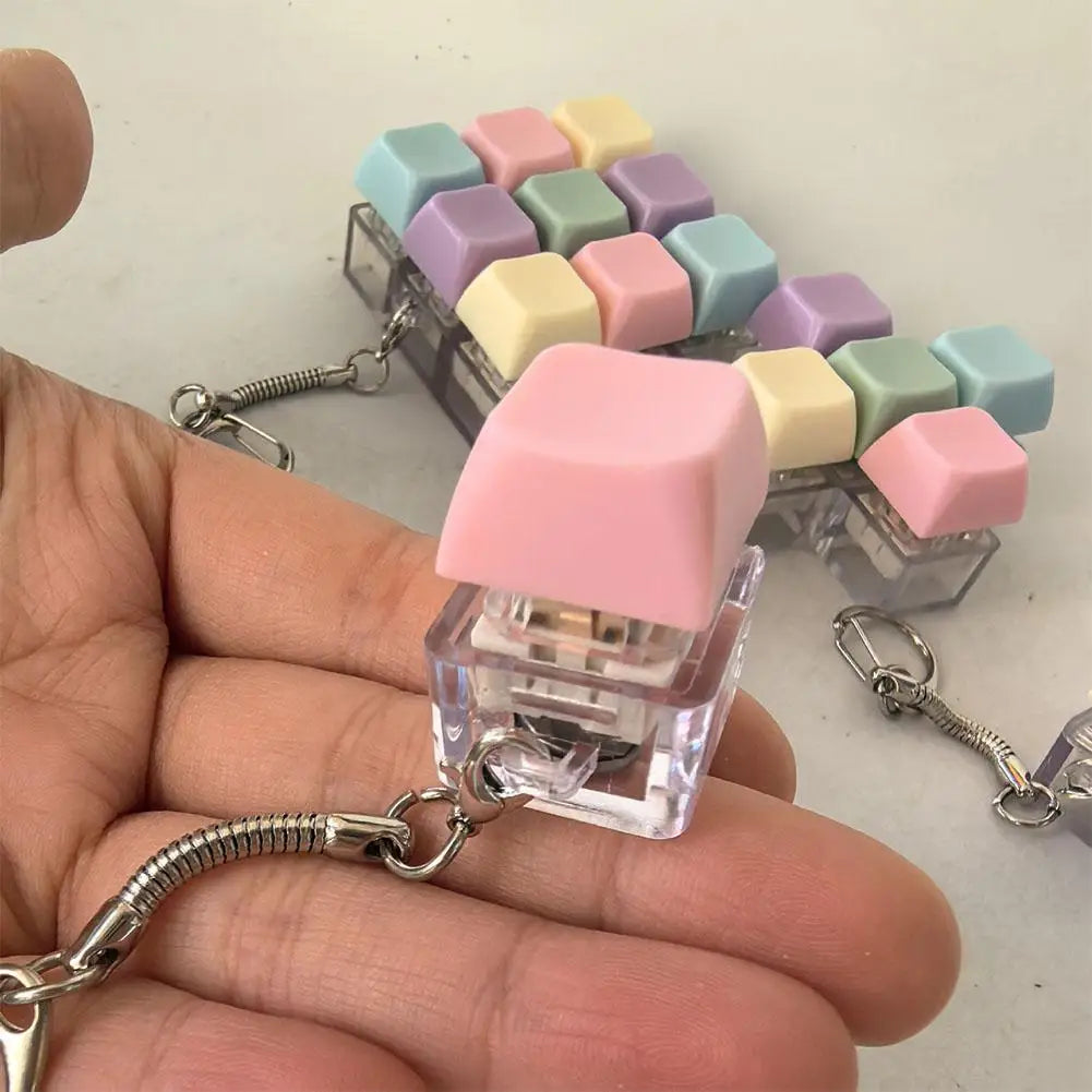 Mini Keyboard Fidget Toy – Clicky Keycap Stress Relief Keychain