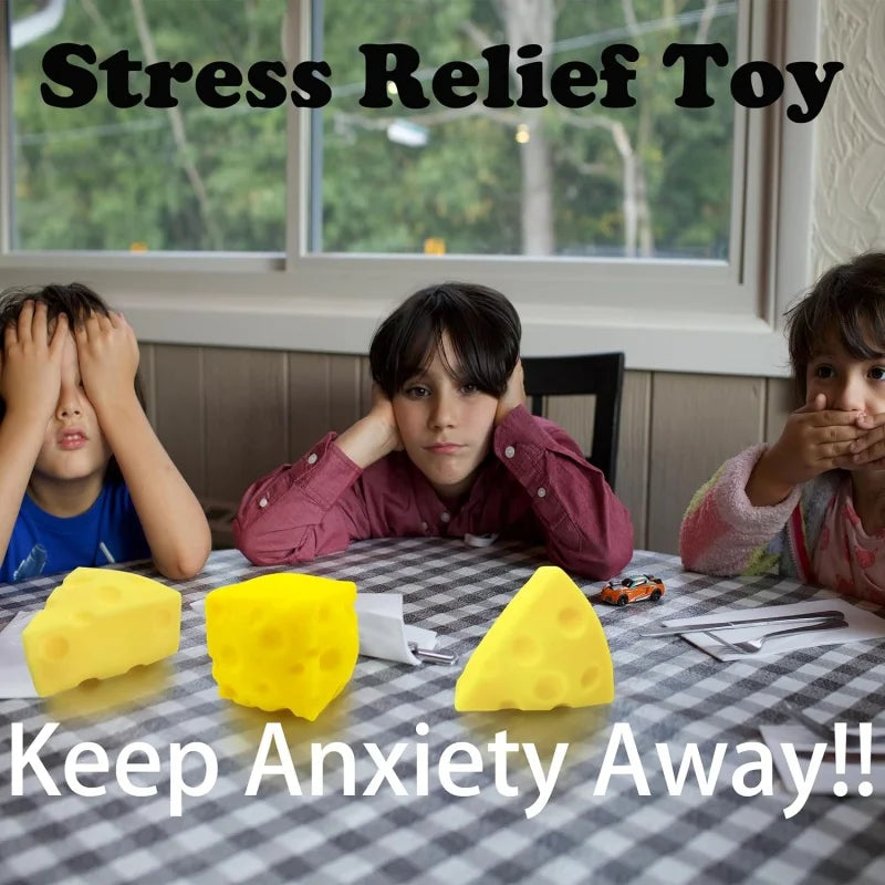 Cheese Squishy Stress Ball Fidget Toy