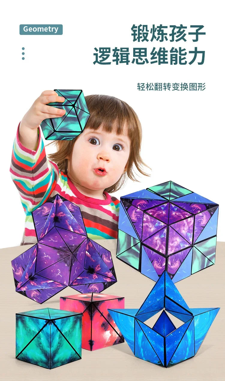 Magnetic Magic Puzzle Cube | Shape-Shifting 3D Fidget Toy for Kids & Adults