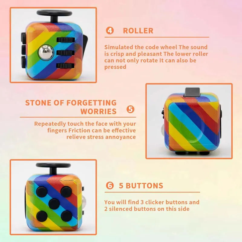 Mini Fidget Cube | Stress Relief Toy for Kids & Adults with ADHD & Anxiety