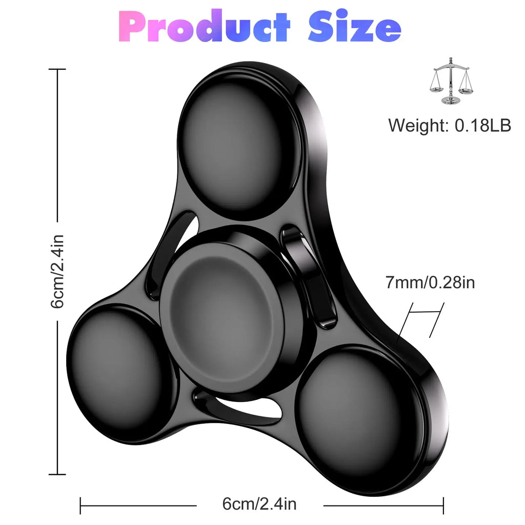 Metal UFO Fidget Spinner – Rainbow Alloy Finger Toy
