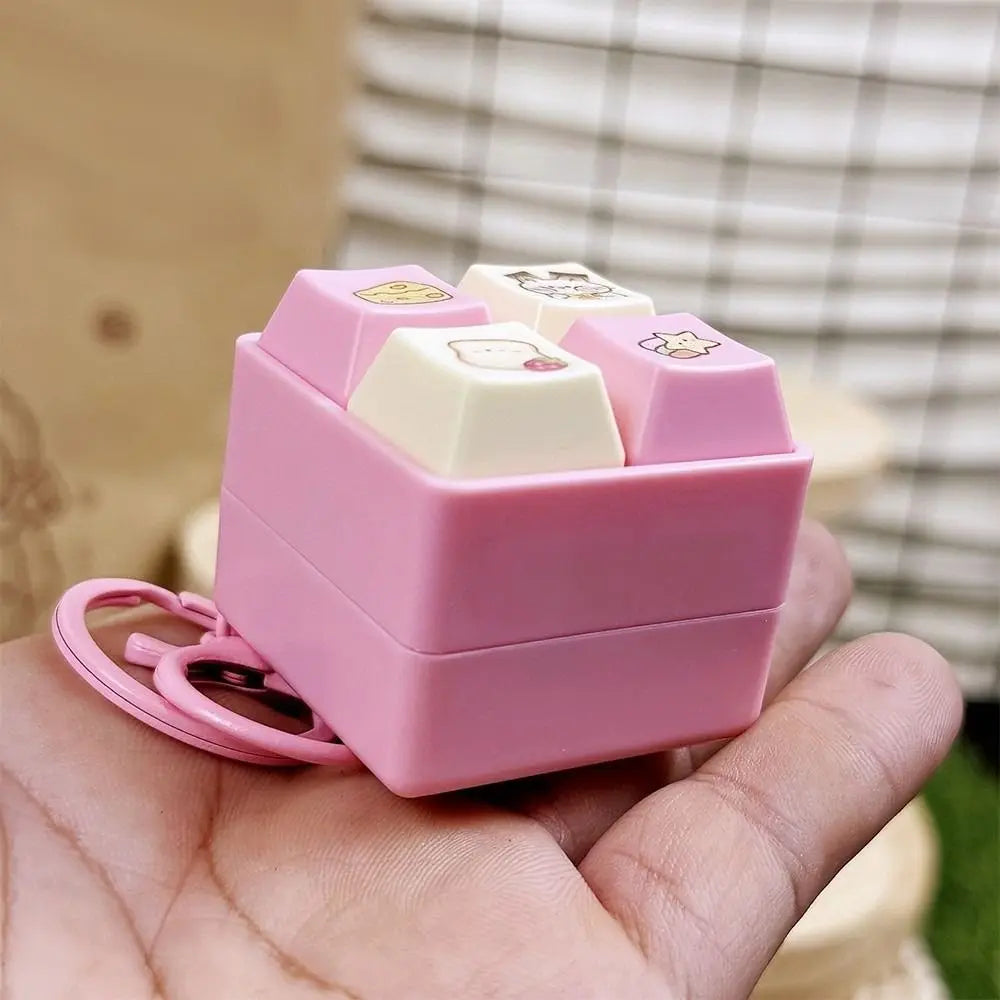 Capybara Keyboard Keycap Fidget Keychain | Light & Sound Stress Relief Toy