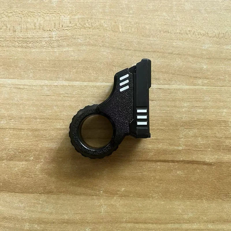 3D Printed Rotary Finger Slider Fidget Toy – Textured Ratchet Spinner