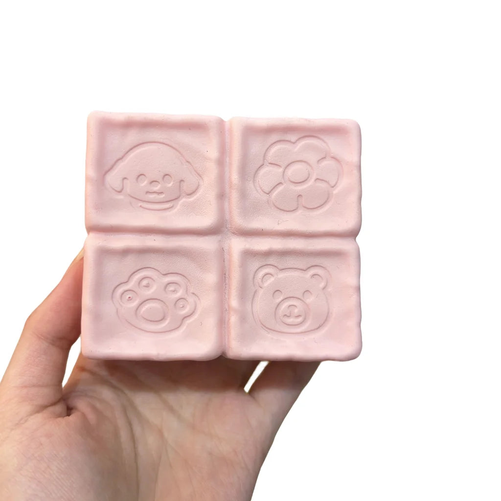 Squishy Strawberry Cube Stress Relief Toy | Slow Rising Fidget Squishy