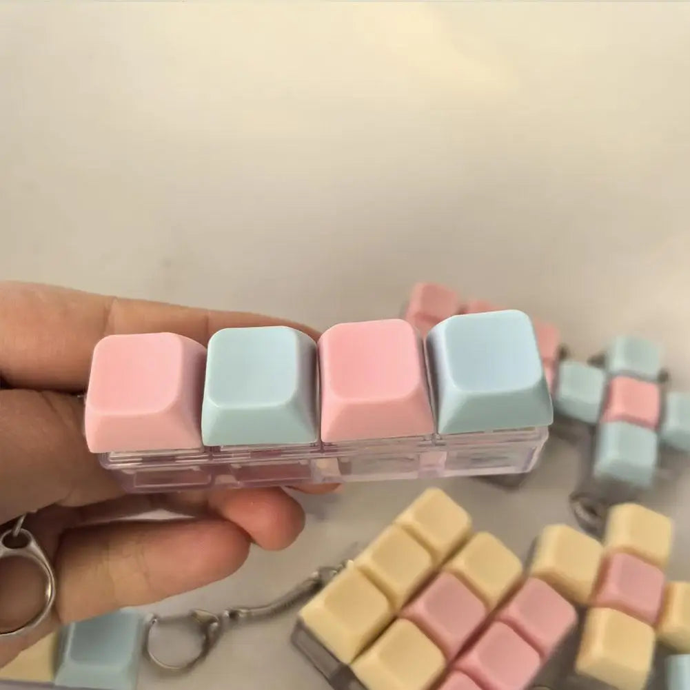 Mini Keyboard Fidget Toy – Clicky Keycap Stress Relief Keychain