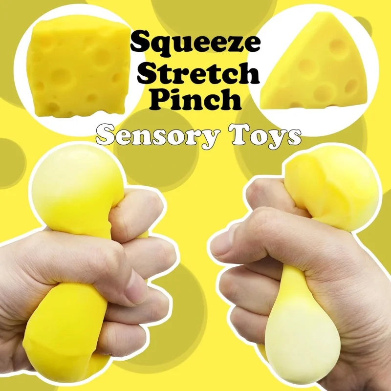 Cheese Squishy Stress Ball Fidget Toy