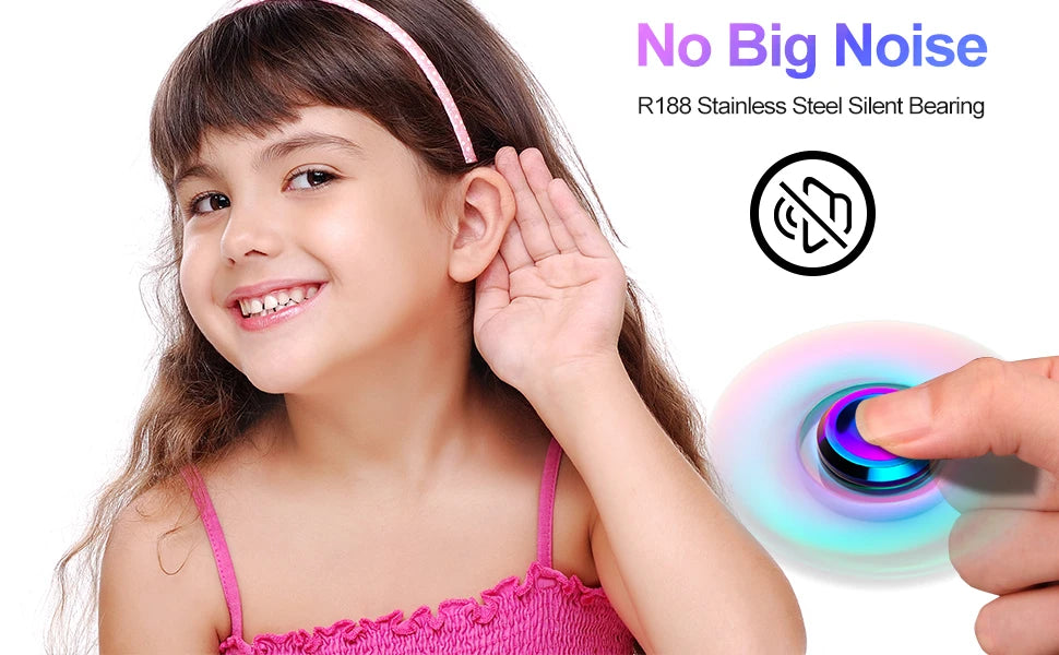 Metal UFO Fidget Spinner – Rainbow Alloy Finger Toy