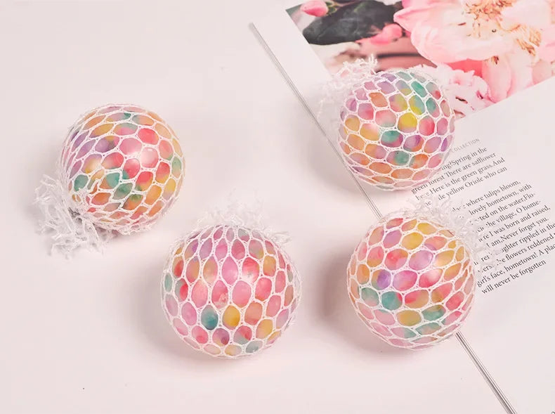 Rainbow Sensory Stress Relief Ball | 3D Squishy Fidget Toy for Kids & Adults