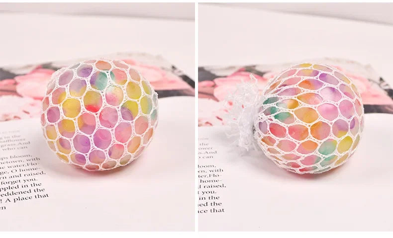 Rainbow Sensory Stress Relief Ball | 3D Squishy Fidget Toy for Kids & Adults