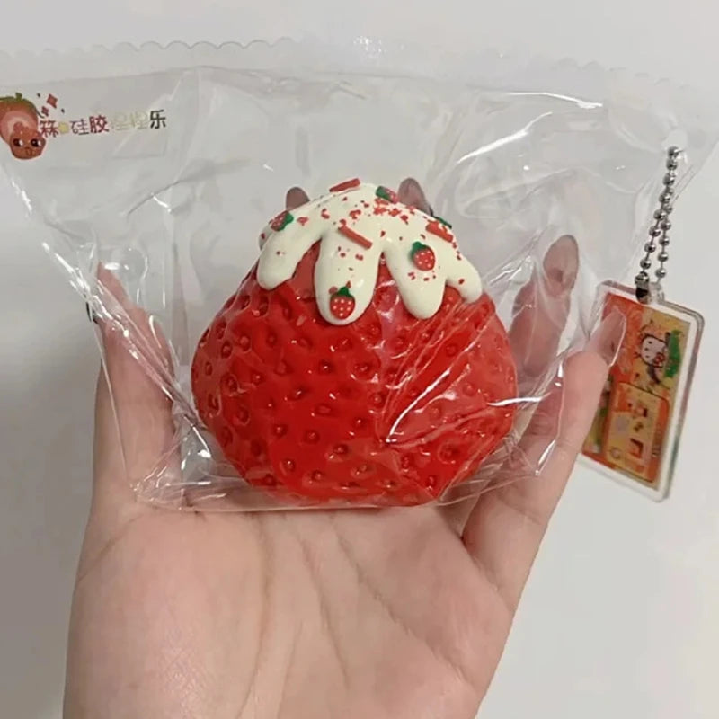 Strawberry Taba Squishy Fidget Toy | Slow Rebound Squeeze Stress Relief Toy for Kids & Adults