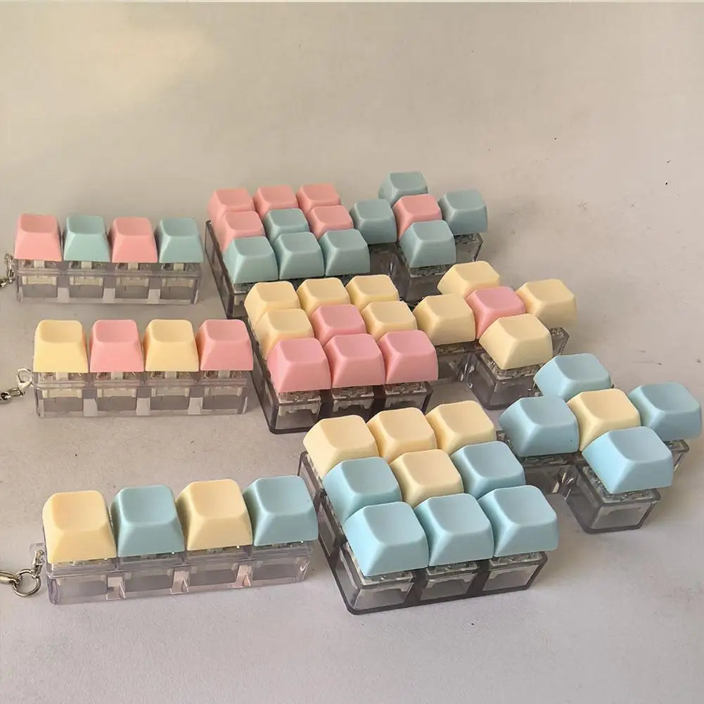 Mini Keyboard Fidget Toy – Clicky Keycap Stress Relief Keychain