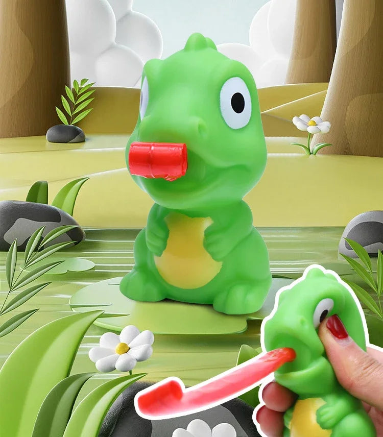 Squeeze Tongue-Out Fidget Toy – Frog & Dinosaur Stress Relief Pinch Toy