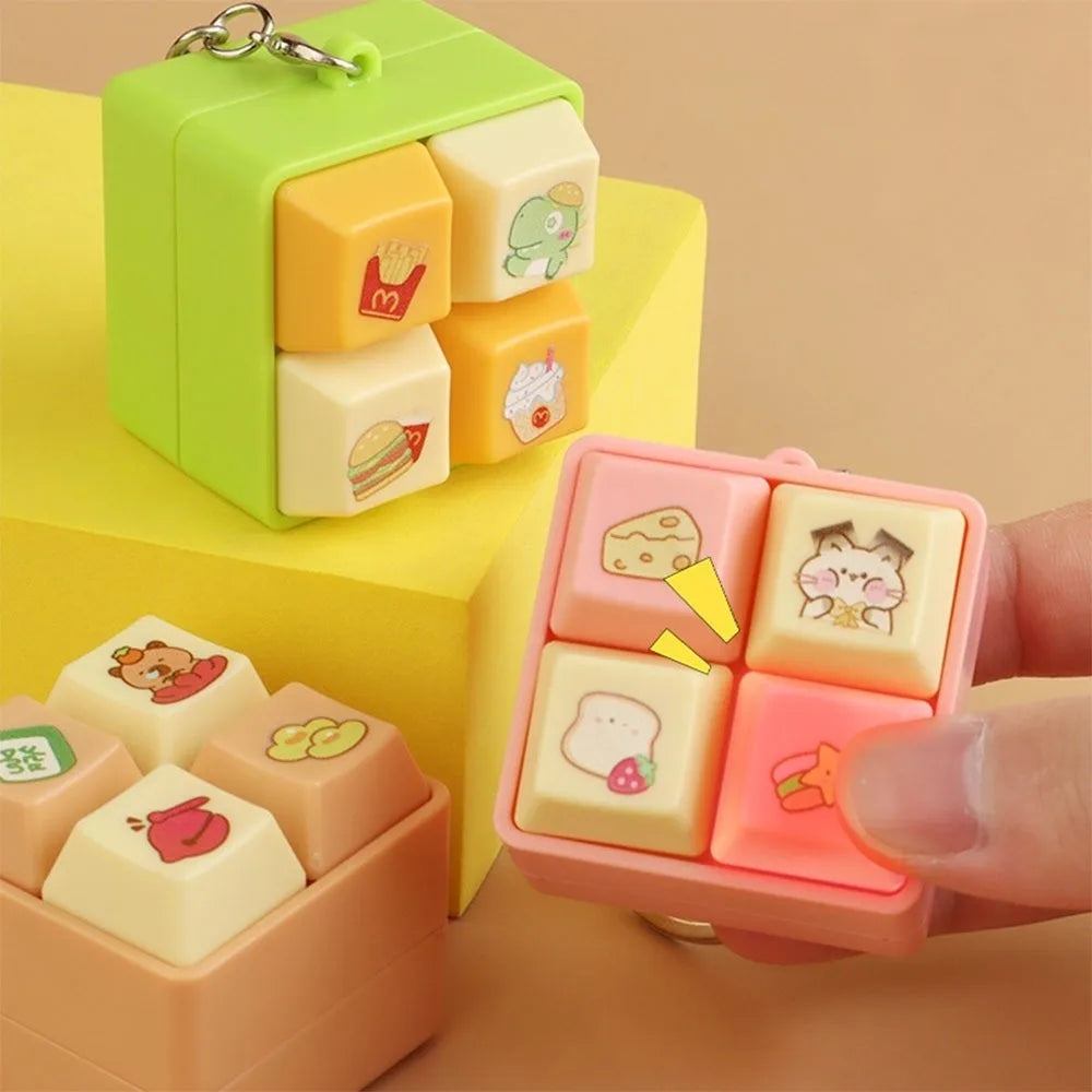 Capybara Keyboard Keycap Fidget Keychain | Light & Sound Stress Relief Toy