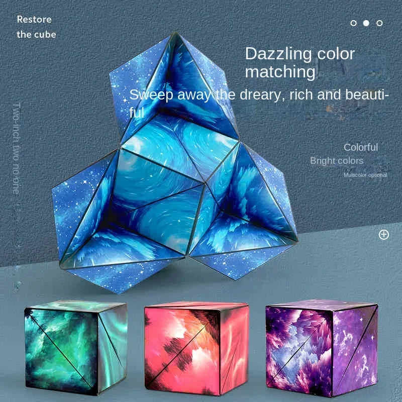Magnetic Magic Puzzle Cube | Shape-Shifting 3D Fidget Toy for Kids & Adults