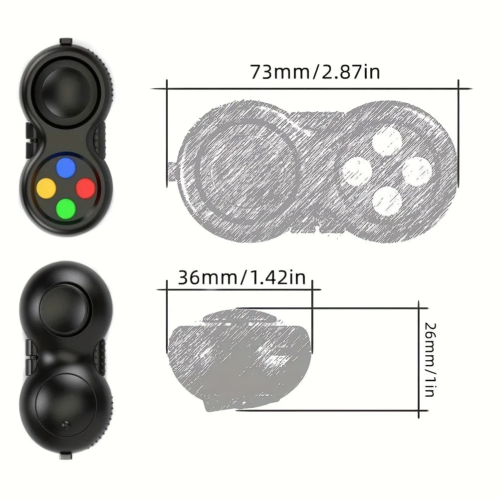 8-in-1 Fidget Pad – Multi-Function Sensory Cube & Stress Relief Toy