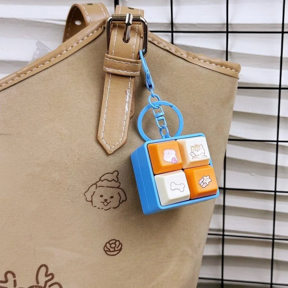 Capybara Keyboard Keycap Fidget Keychain | Light & Sound Stress Relief Toy