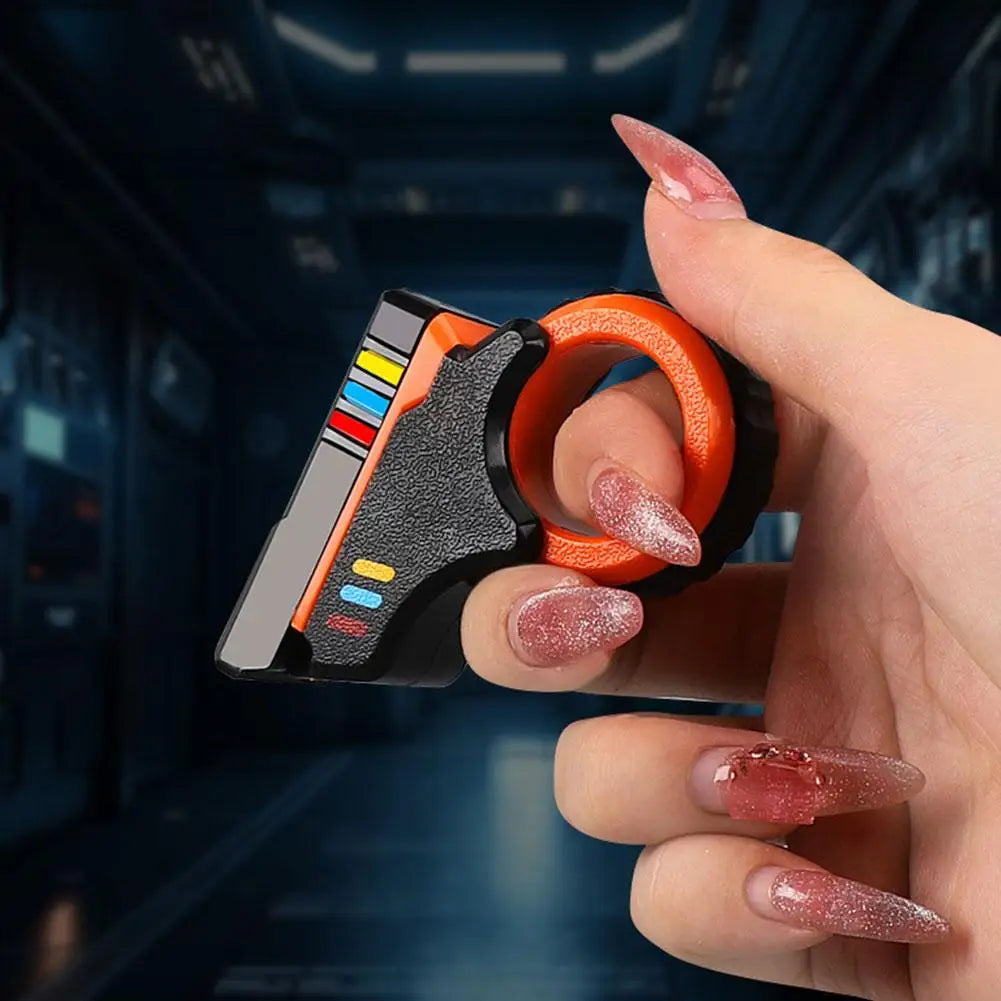3D Printed Rotary Finger Slider Fidget Toy – Textured Ratchet Spinner