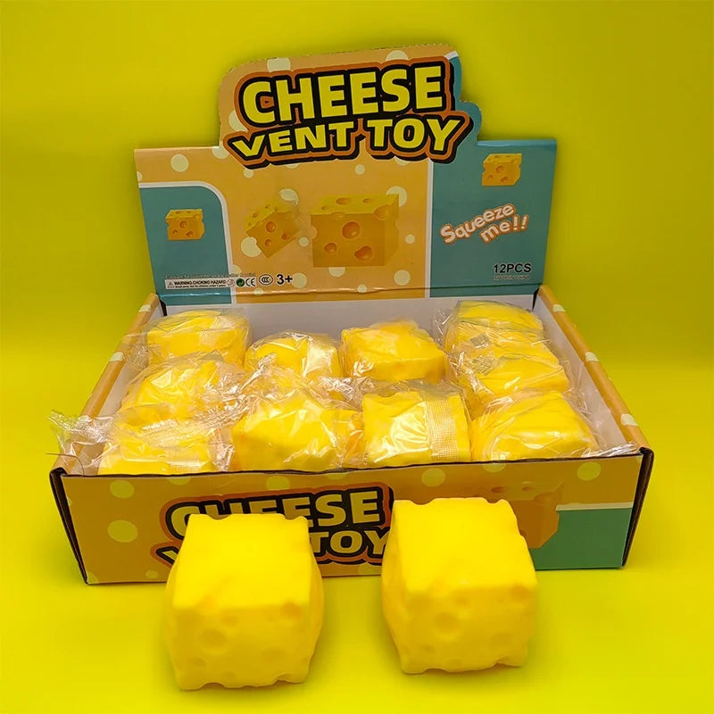 Cheese Squishy Stress Ball Fidget Toy