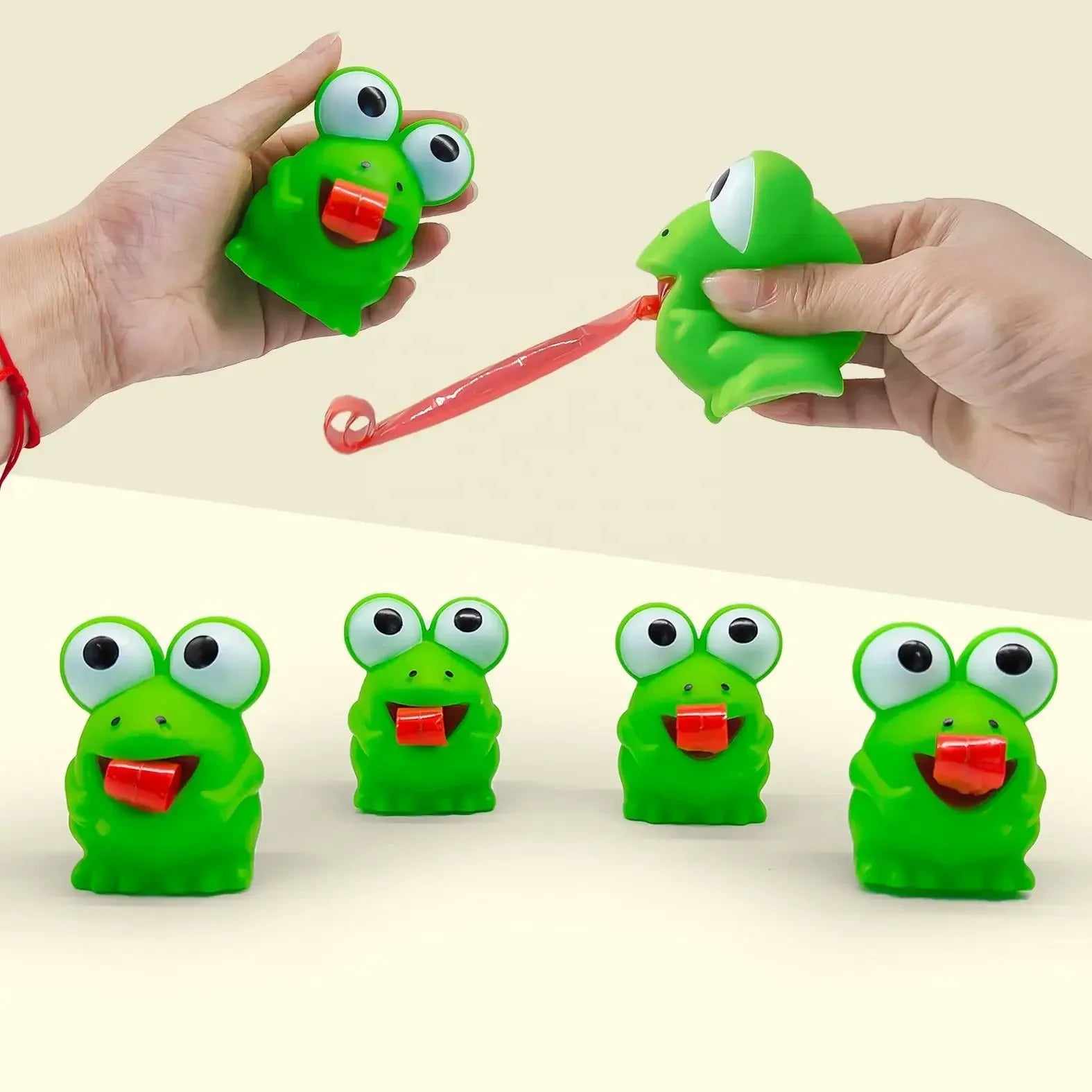 Squeeze Tongue-Out Fidget Toy – Frog & Dinosaur Stress Relief Pinch Toy