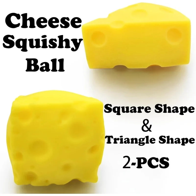 Cheese Squishy Stress Ball Fidget Toy