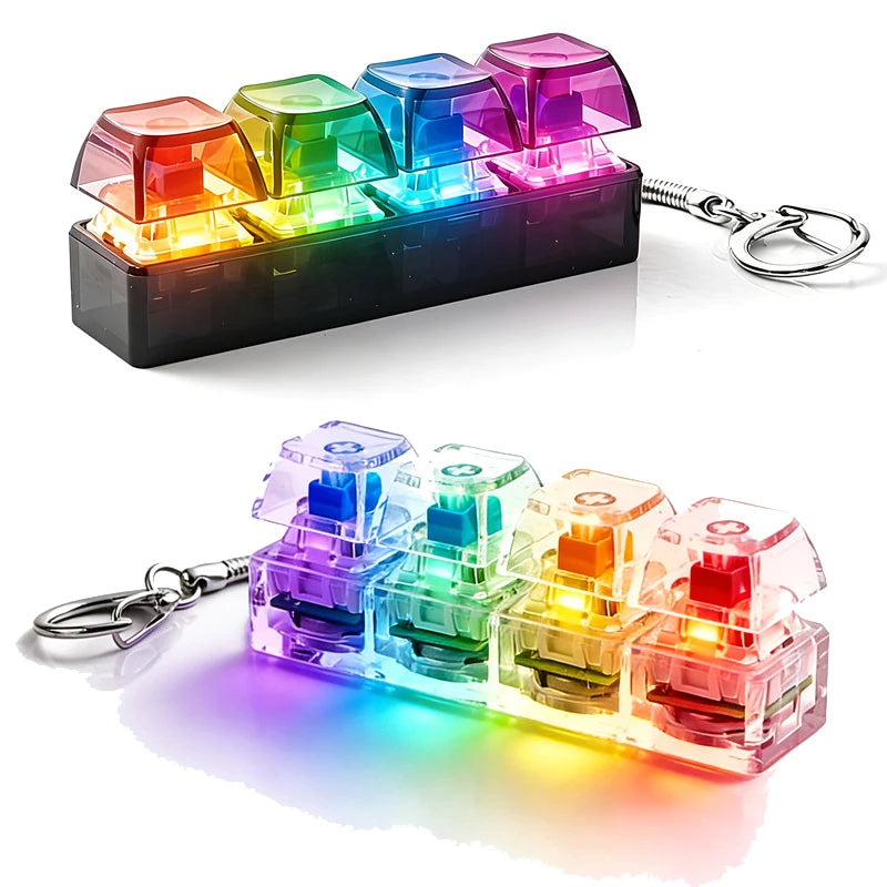4-Key LED Crystal Keycap Fidget Toy