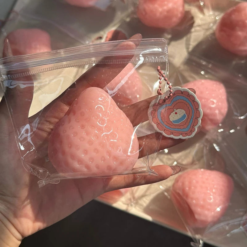Strawberry Taba Squishy Fidget Toy | Slow Rebound Squeeze Stress Relief Toy for Kids & Adults