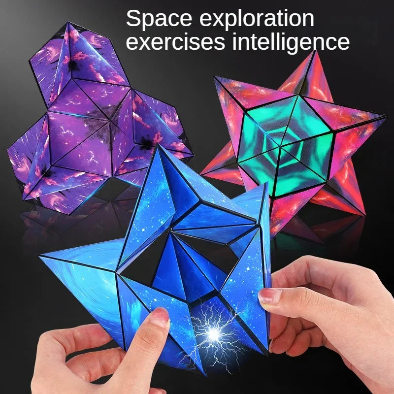 Magnetic Magic Puzzle Cube | Shape-Shifting 3D Fidget Toy for Kids & Adults