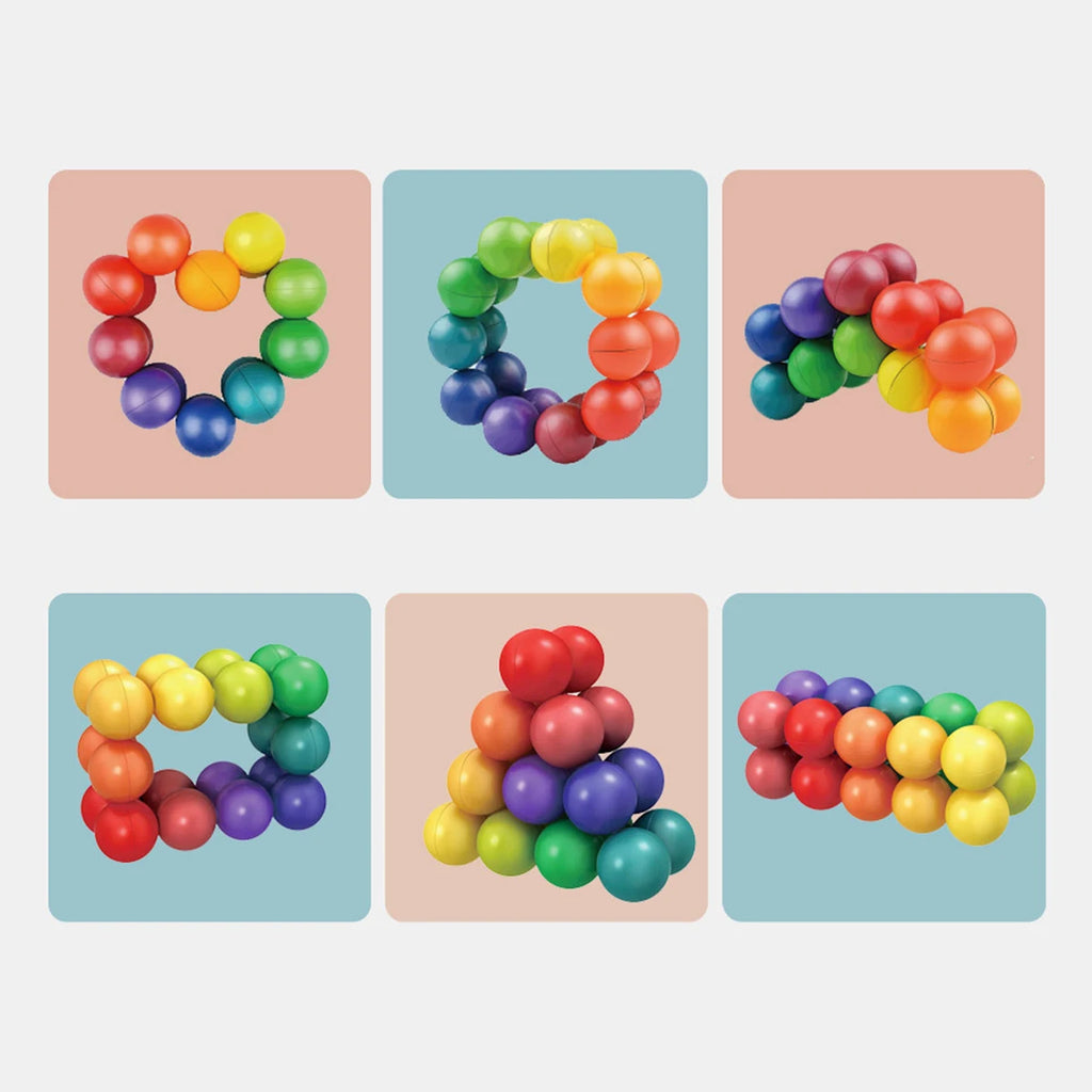 3D Rotating Sensory Fidget Balls – 20-Pack Stress Relief & Learning Toy