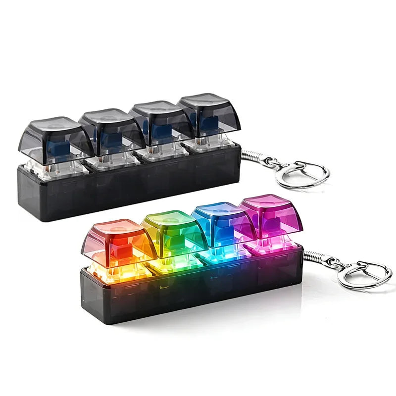 4-Key LED Crystal Keycap Fidget Toy