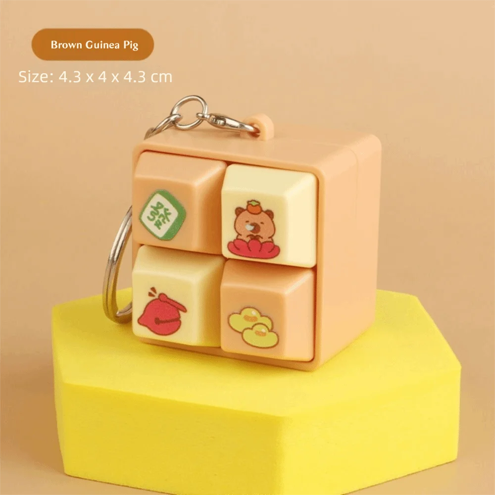 Capybara Keyboard Keycap Fidget Keychain | Light & Sound Stress Relief Toy