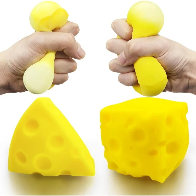 Cheese Squishy Stress Ball Fidget Toy