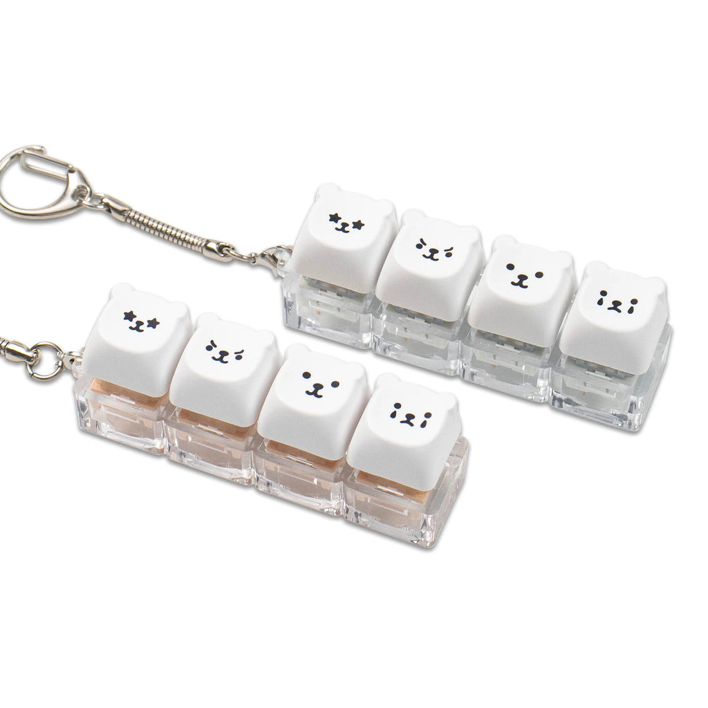 4-Key Keyboard Fidget Clicker Keychain