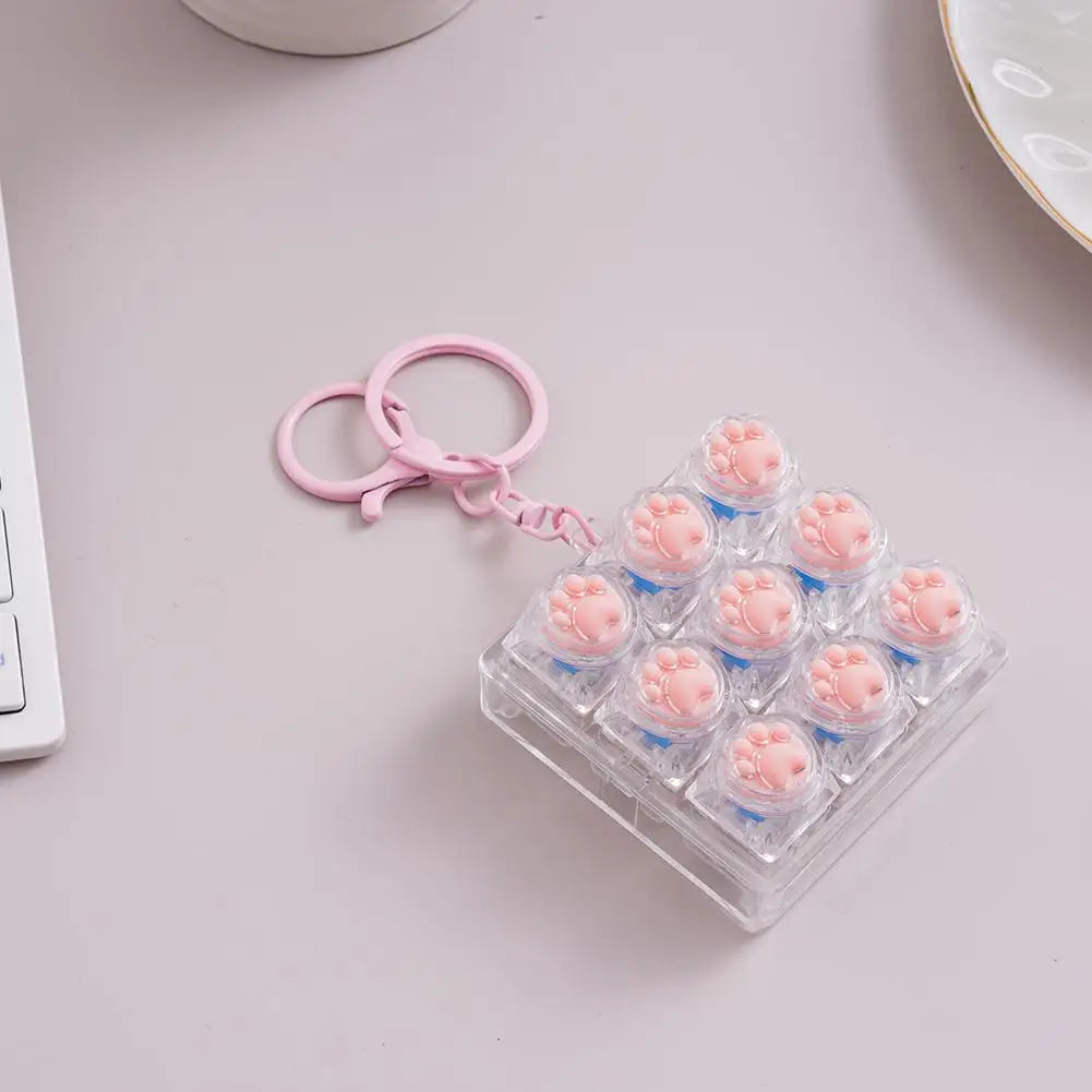Cat Paw Keycap Fidget Keychain Clicker
