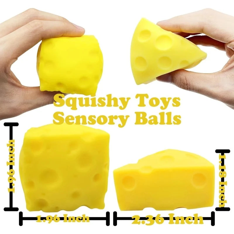 Cheese Squishy Stress Ball Fidget Toy