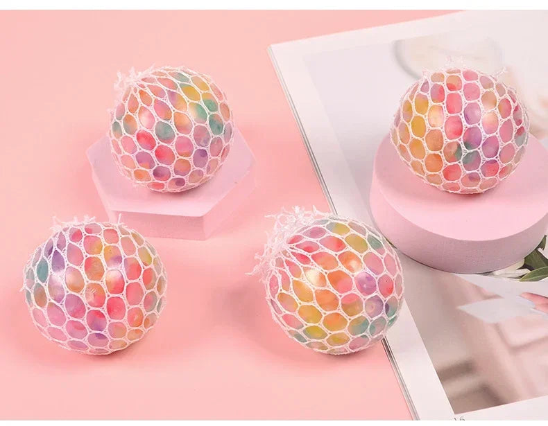 Rainbow Sensory Stress Relief Ball | 3D Squishy Fidget Toy for Kids & Adults