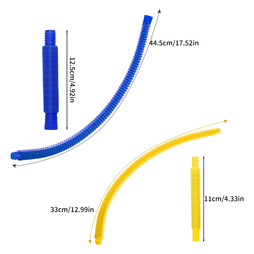 Rainbow Pop Tubes Fidget Toy Set | Stretch & Connect Sensory Tubes for Kids