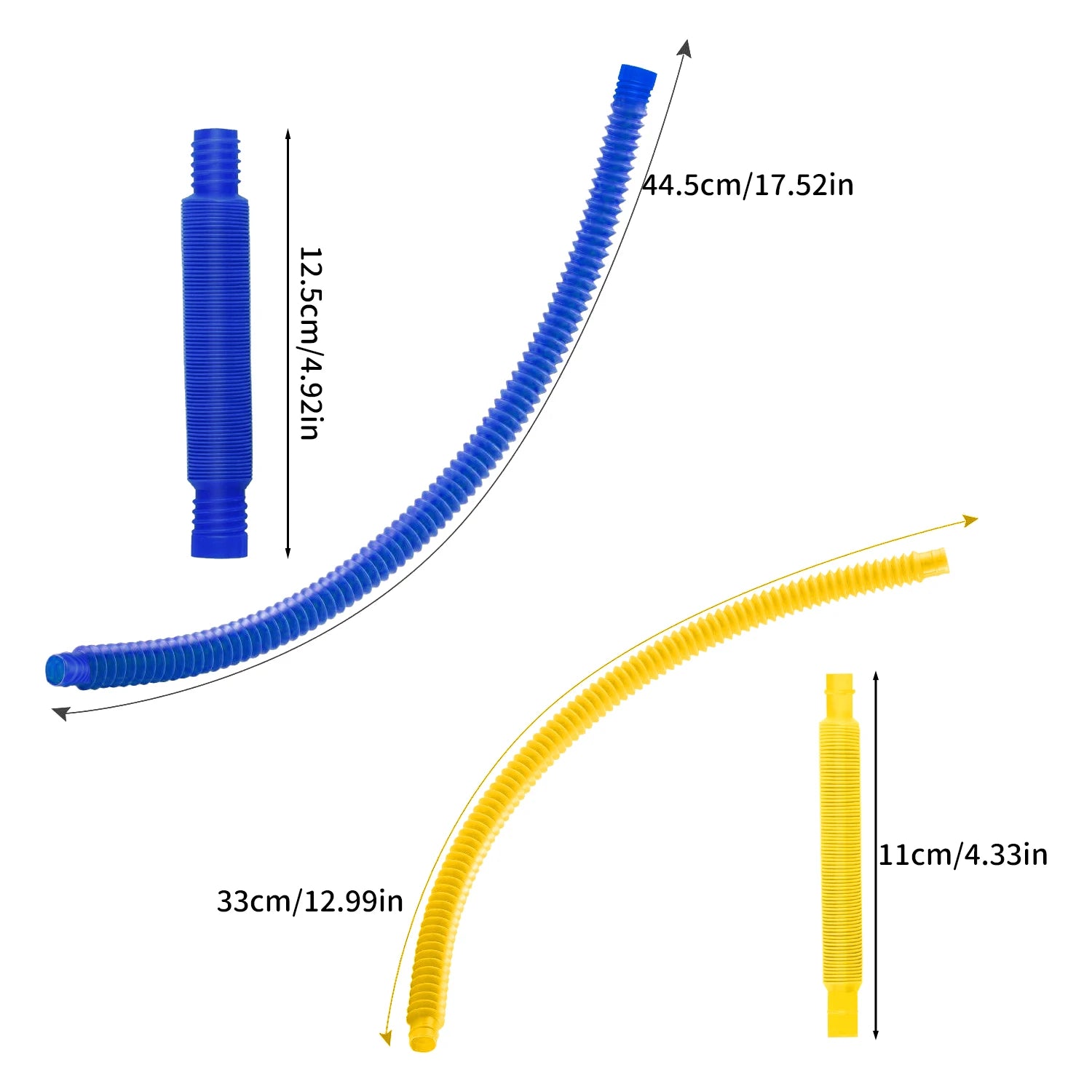 Rainbow Pop Tubes Fidget Toy Set | Stretch & Connect Sensory Tubes for Kids
