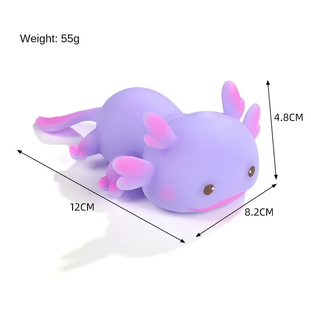 Axolotl Squishy Squeeze Toy | Slow Rising Stretch Fidget Doll for Stress Relief