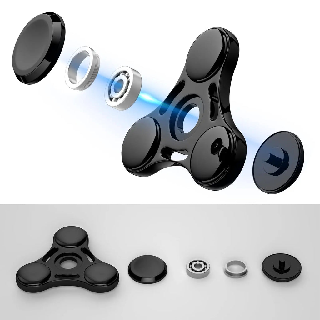 Metal UFO Fidget Spinner – Rainbow Alloy Finger Toy