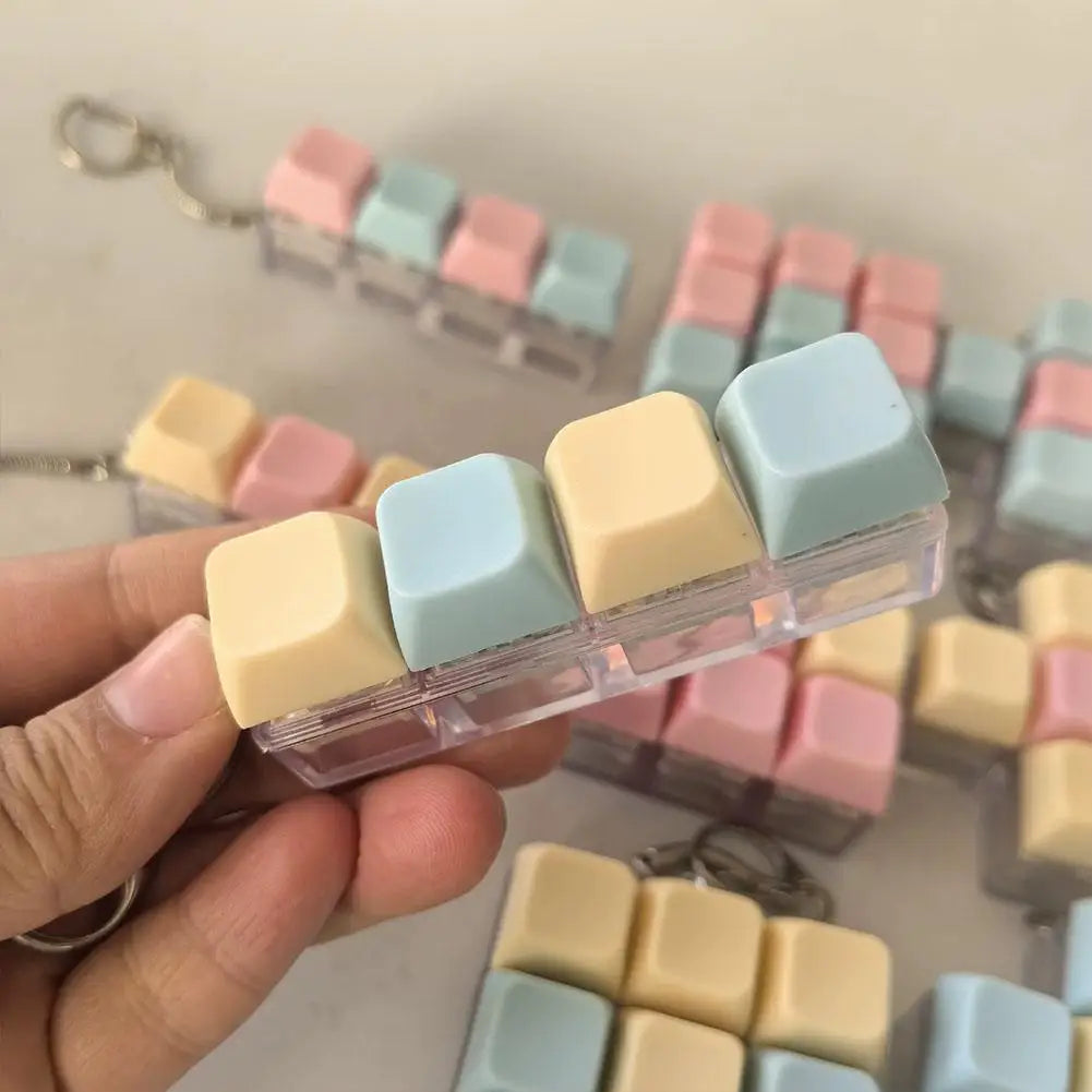 Mini Keyboard Fidget Toy – Clicky Keycap Stress Relief Keychain