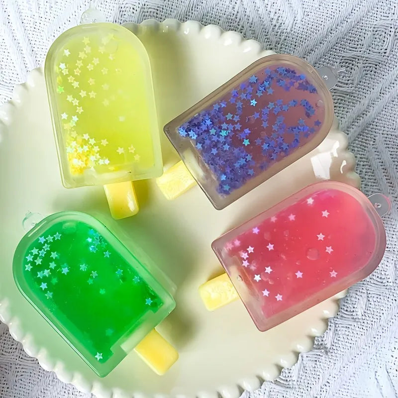 Glitter Popsicle Squishy Fidget Toy