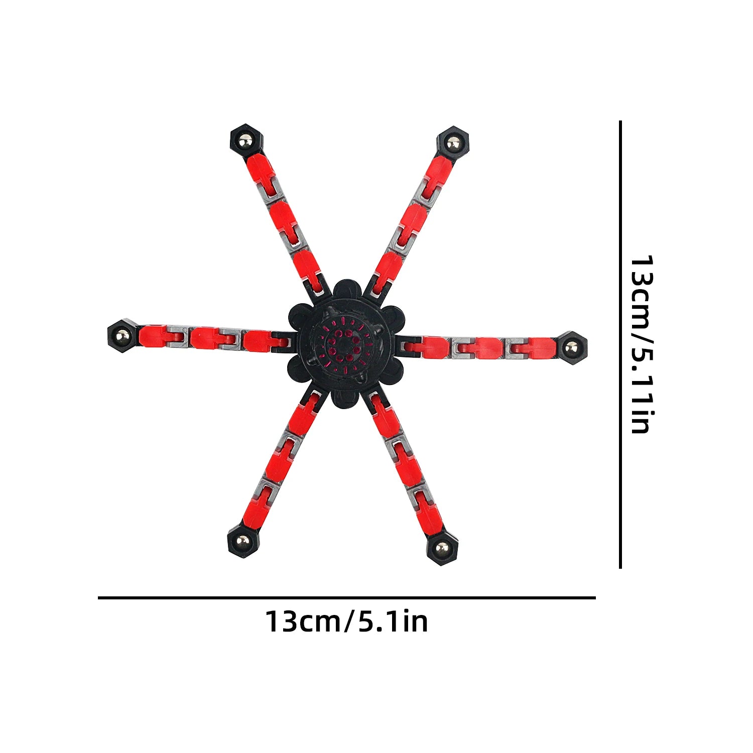 Transformable Chain Fidget Spinner | Sensory Fingertip Gyro for Kids & Adults