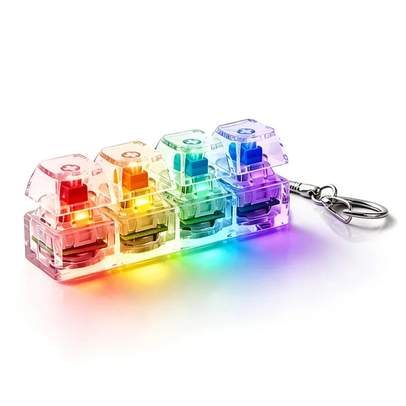 4-Key LED Crystal Keycap Fidget Toy