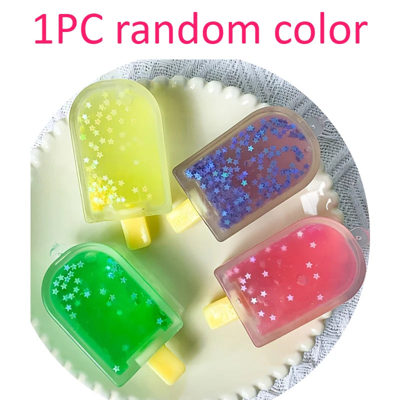 Glitter Popsicle Squishy Fidget Toy