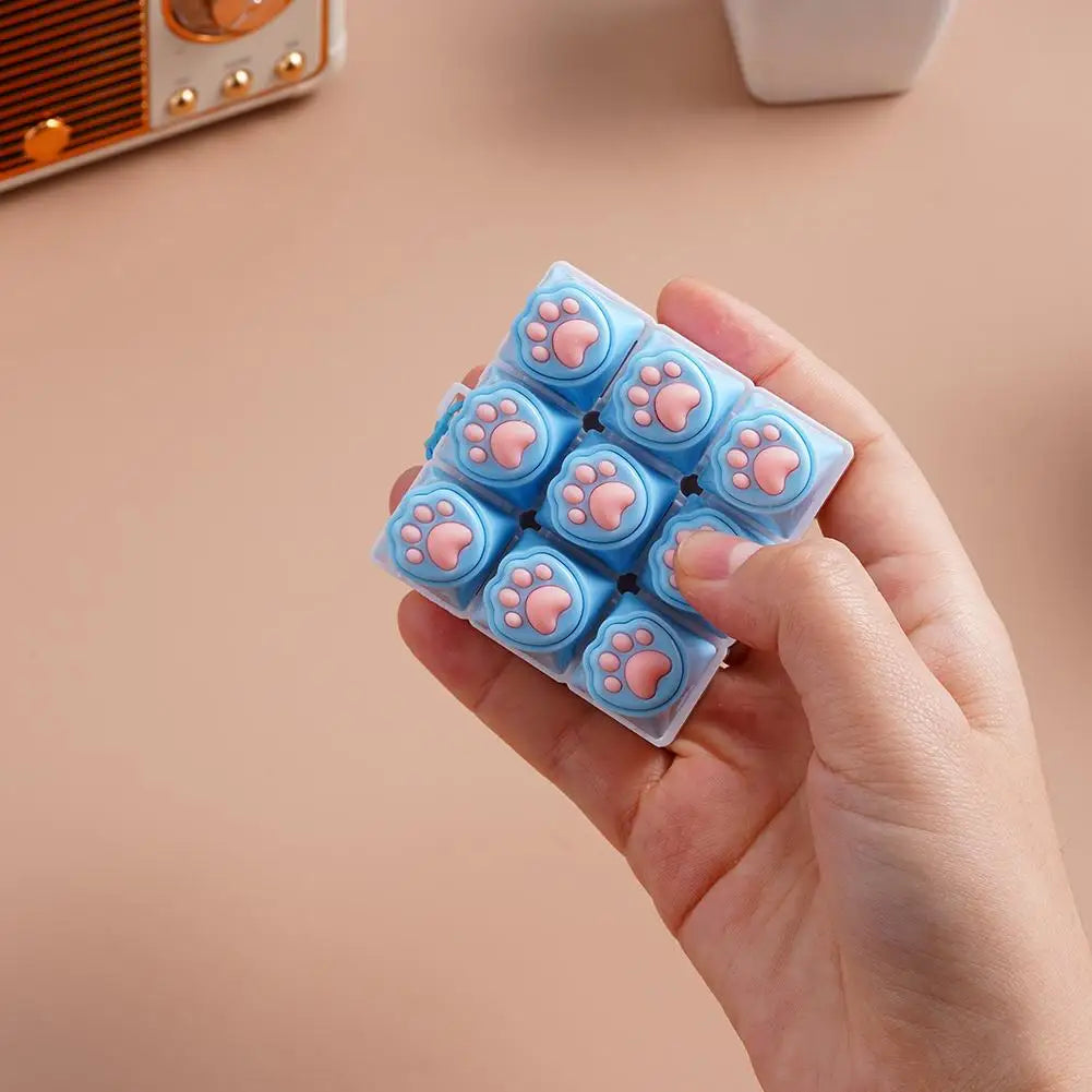 Cat Paw Keycap Fidget Keychain Clicker