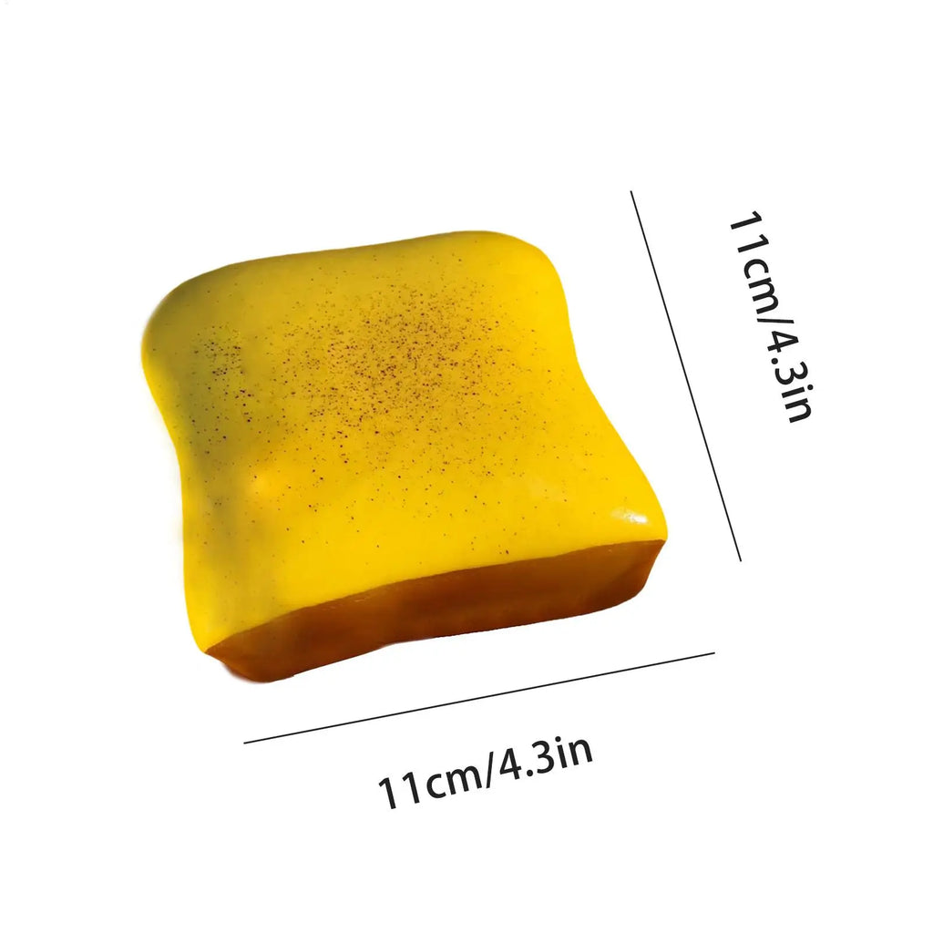 Toast Bread Squishy Toy | Slow Rising Silicone Squeeze Stress Relief Toy for Kids & Adults
